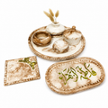Elegant Marble Concrete 7-Piece Serving & Decor Set